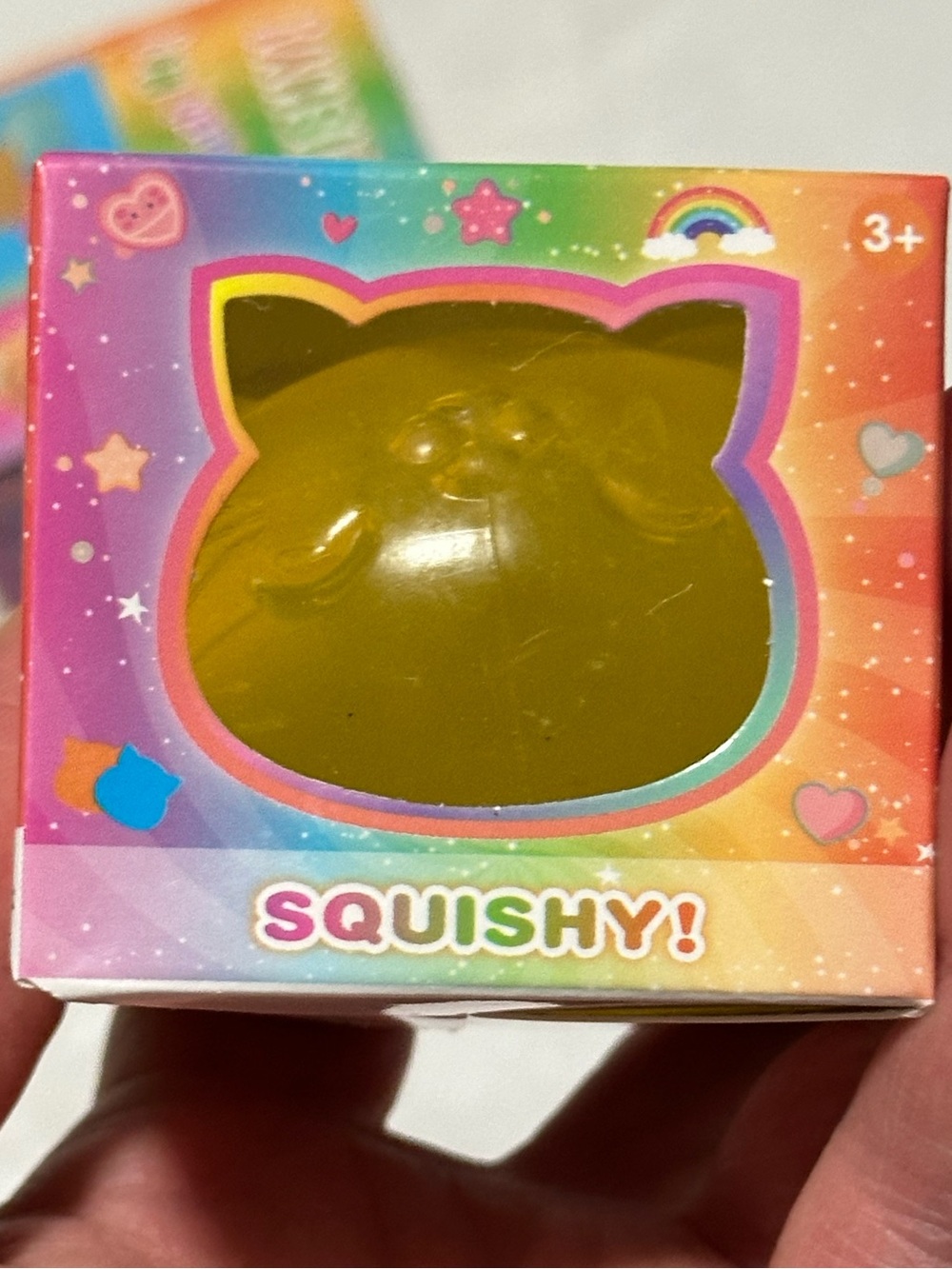 New Yellow Cat Squishy Stress Ball Cute Kitty Desk Toy Fidget Squeeze
